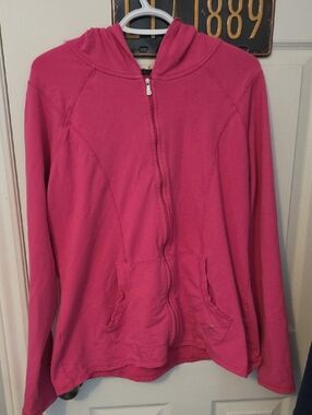 Danskin Pink Hooded Zip-Up Sweater